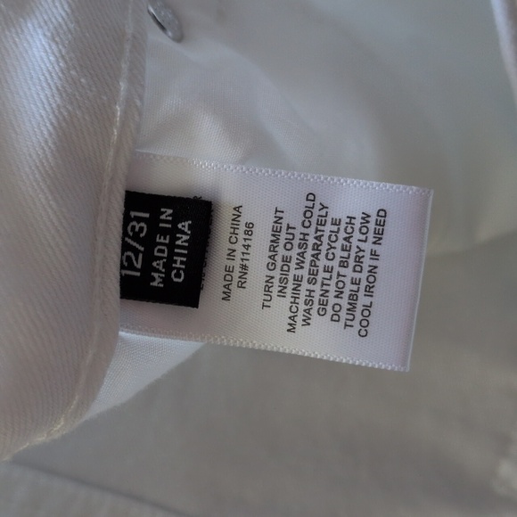 Frye White Straight Leg Jeans - 12/31 - Picture 7 of 8